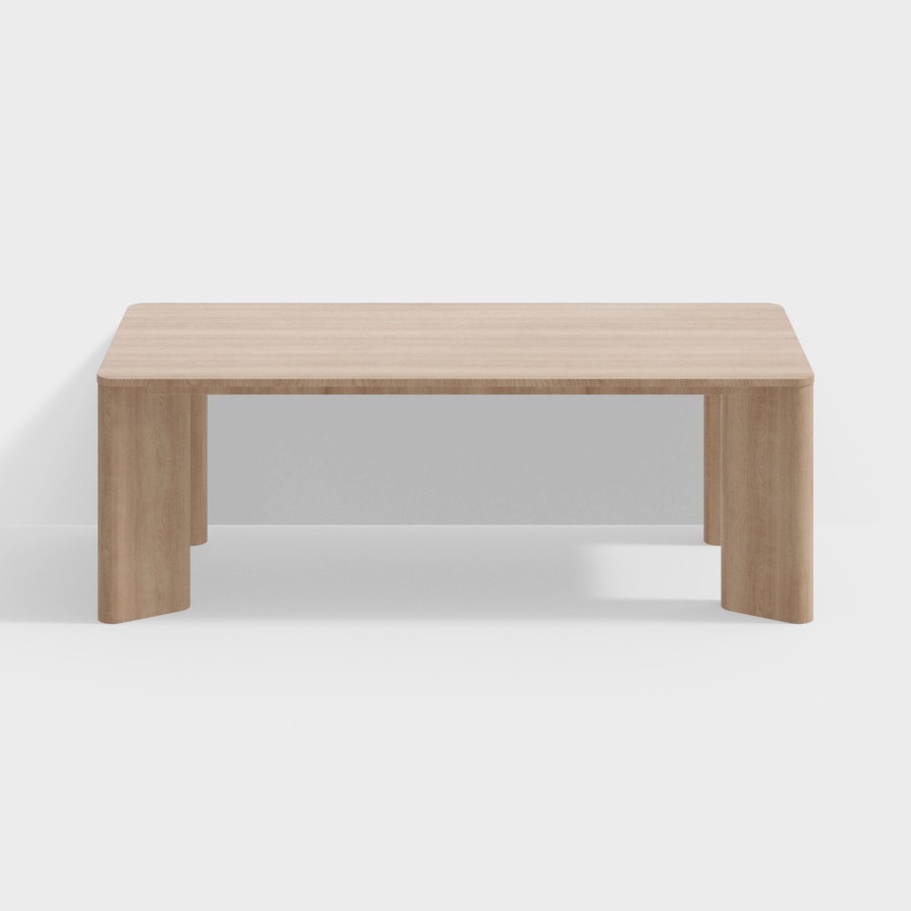 Urban Light Coffee Table 3D Model – Minimalist Wood Design