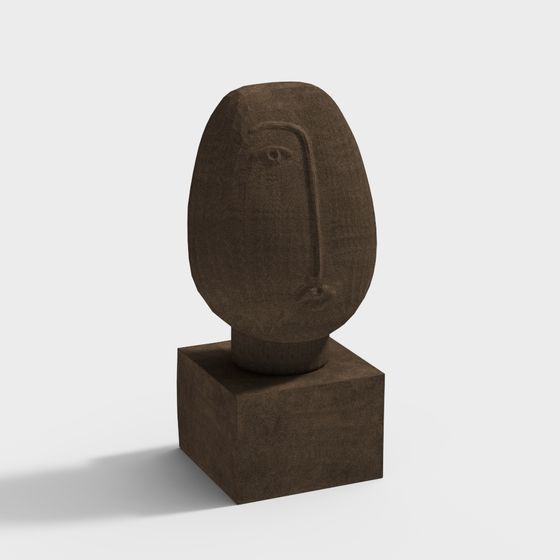 Abstract Low-Poly Sculpture 3D model