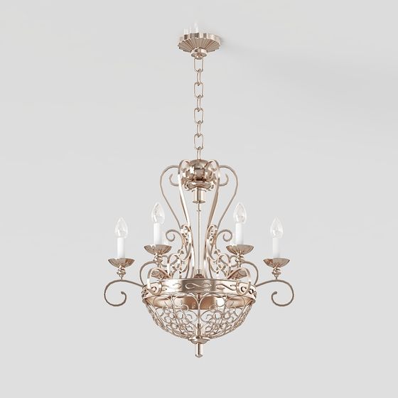 Victorian Style Chandelier 3D model