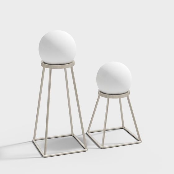 Sphere Stands 3D Model