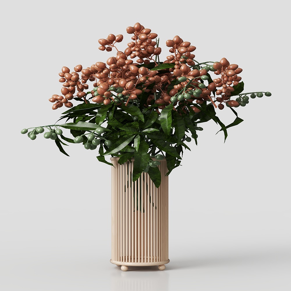 Vibrant Flower Bouquet 3D Model – Colorful Floral Design