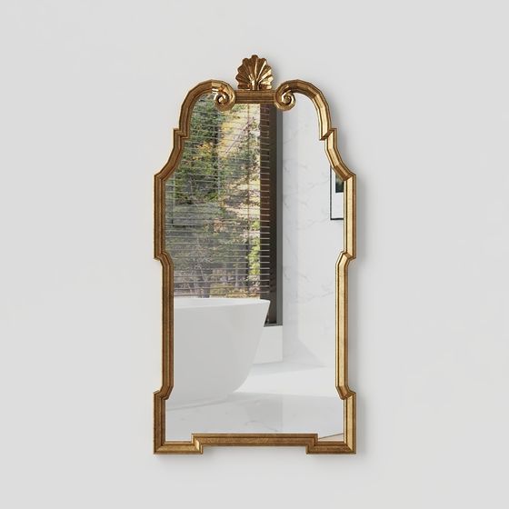 Elegant Vintage-Modern Mirror 3D model
