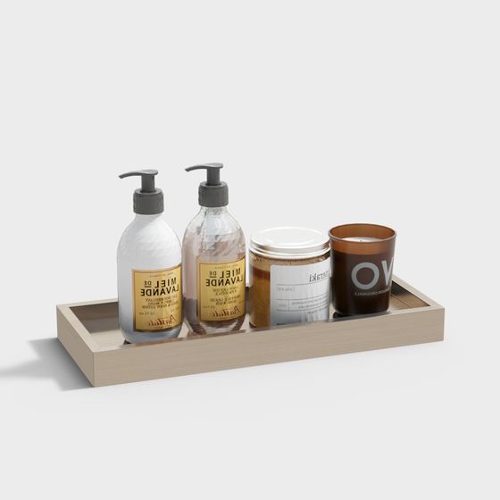 Stylish Bathroom Storage Tray 3D model