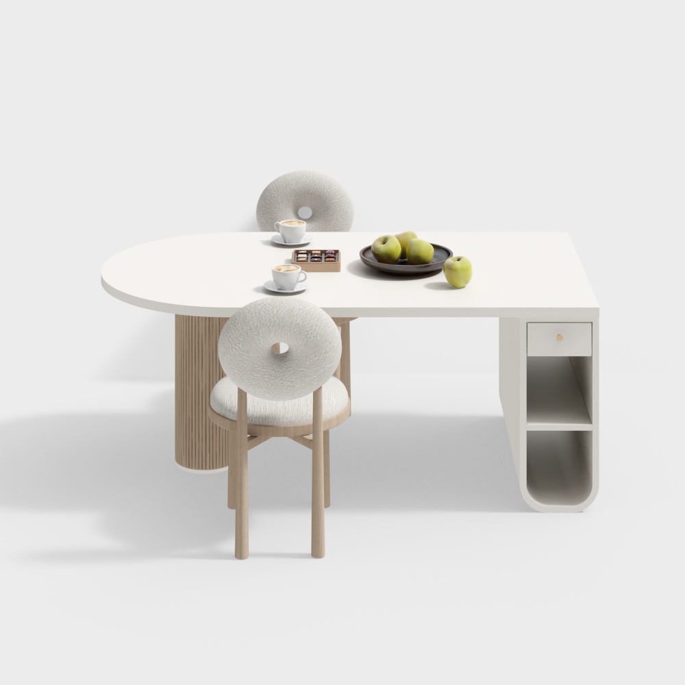 Nordische Essgruppe aus Tisch und Stühlen