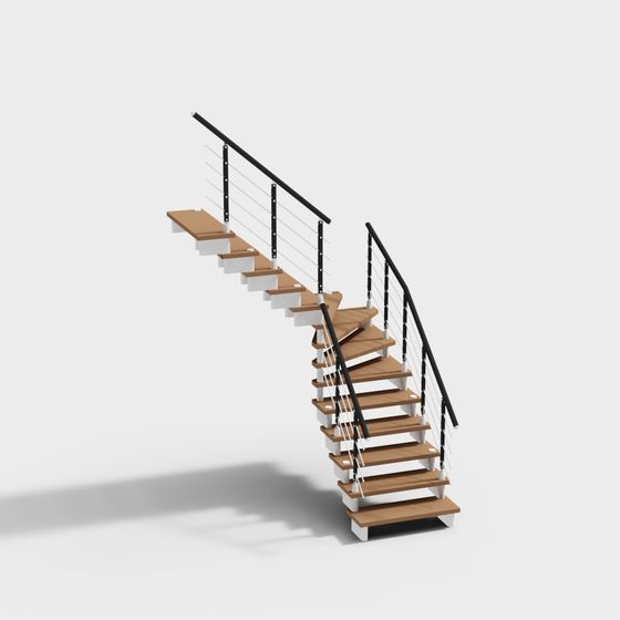 Stylish Modern Staircase 3D model