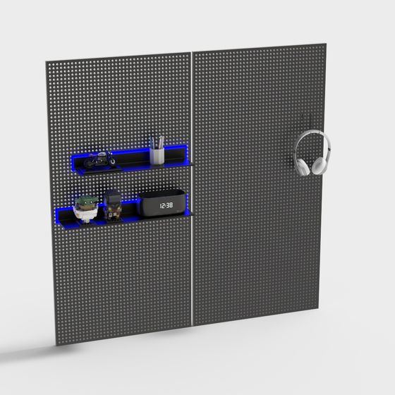 Pegboard Shelf 3D model for Creative Interiors