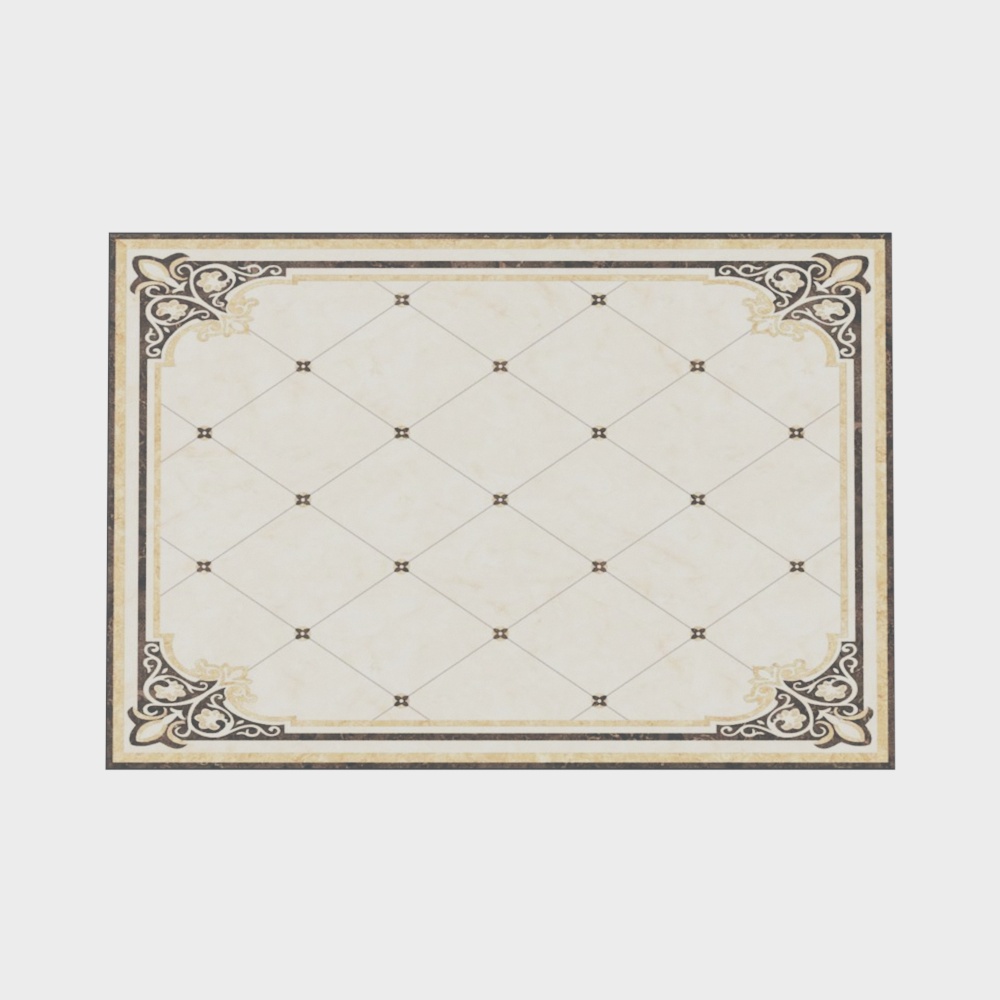 Vintage Tile Floor 3D Model – Classic European Stone