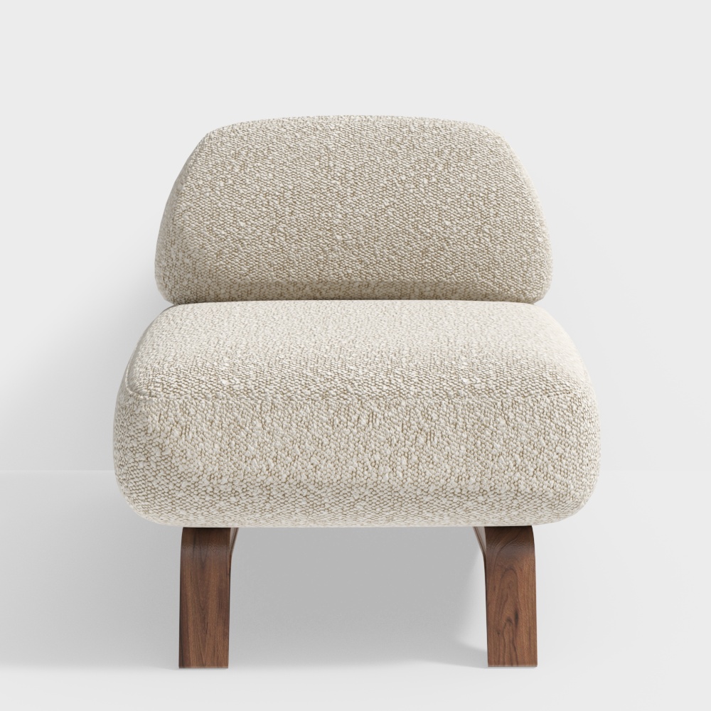 Cozy Lounge Chair 3D Model – Scandinavian Style
