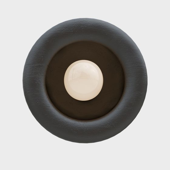 Elegant Low-Poly Black Wall Light 3D model
