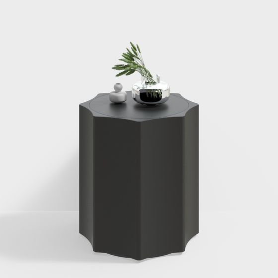 Stylish Hexagonal Side Table 3D model