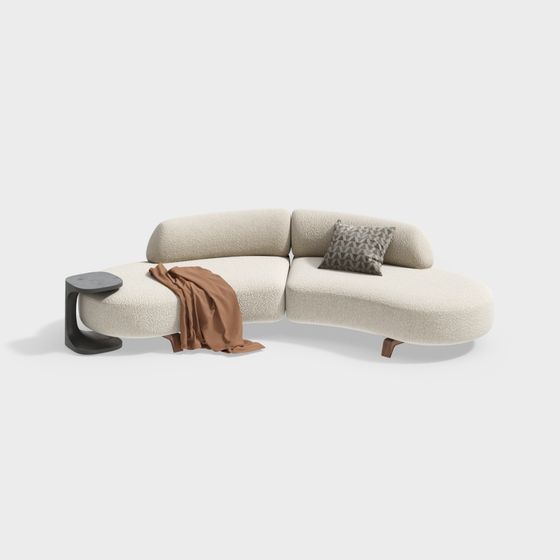 Curve Comfort Modern Sofa 3D model