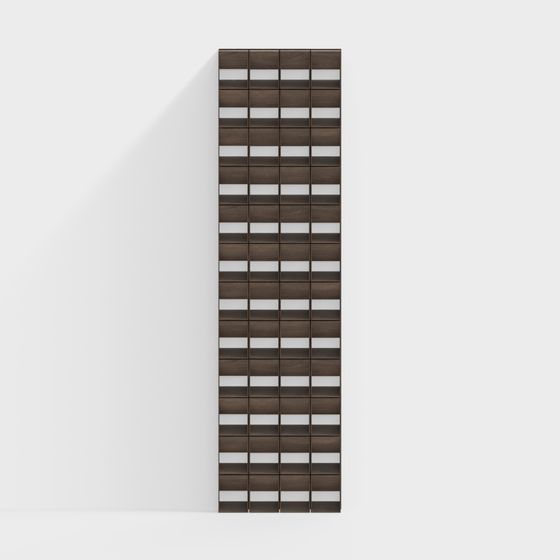 Vertical Bookshelf 3D model for Contemporary Spaces
