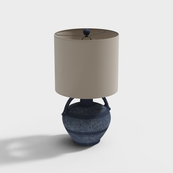 Stylish Low-Poly Table Lamp 3D model for Modern Spaces