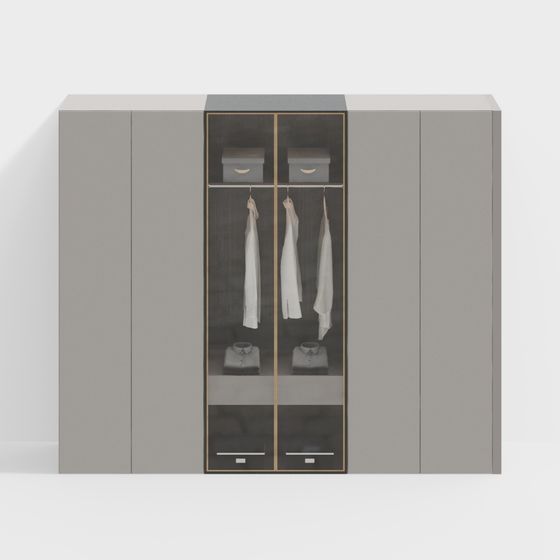 モダンライトラグジュアリーベッドルームワードローブ