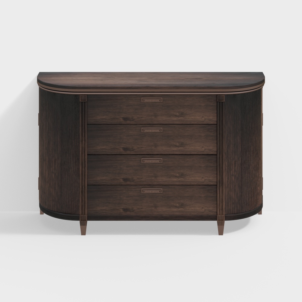 Wabi-sabi style entrance cabinet