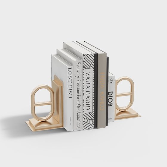 Elegant Minimalist Bookshelf 3D model
