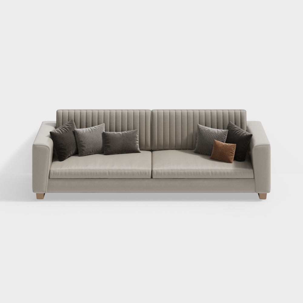 Sofá multipersonal de lujo ligero moderno para sala de estar