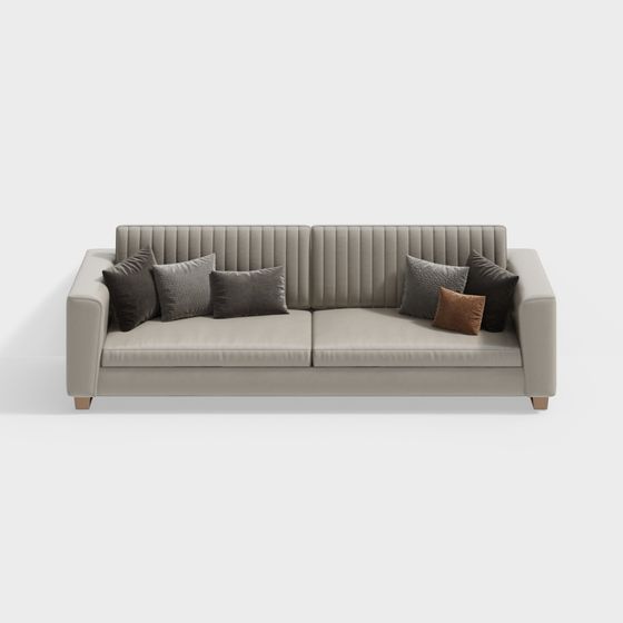 Sofá multipersonal de lujo ligero moderno para sala de estar