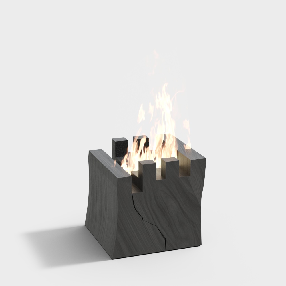 Medieval style flame shaped ornaments