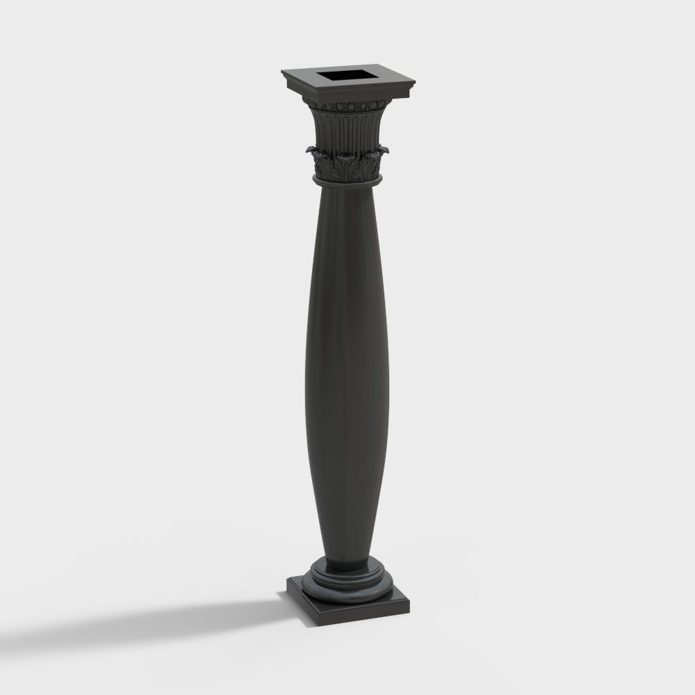 Columnas romanas de sala de estar de estilo medieval moderno