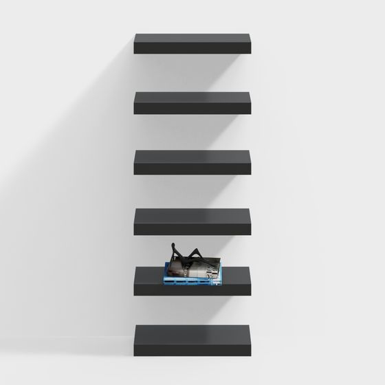 Sleek Minimalist Floating Staircase 3D model