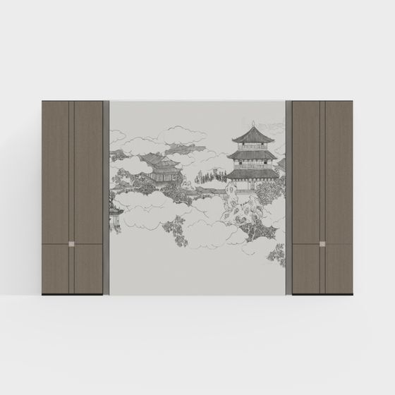 Cloud Ancient Tower 3D model for Creative Projects