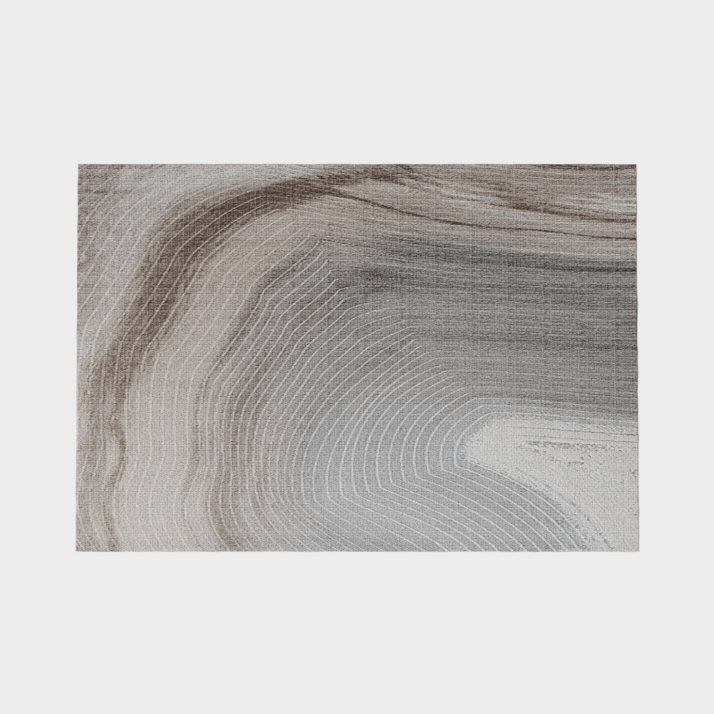 Abstract Wave Rug 3D Model for Creative Spaces