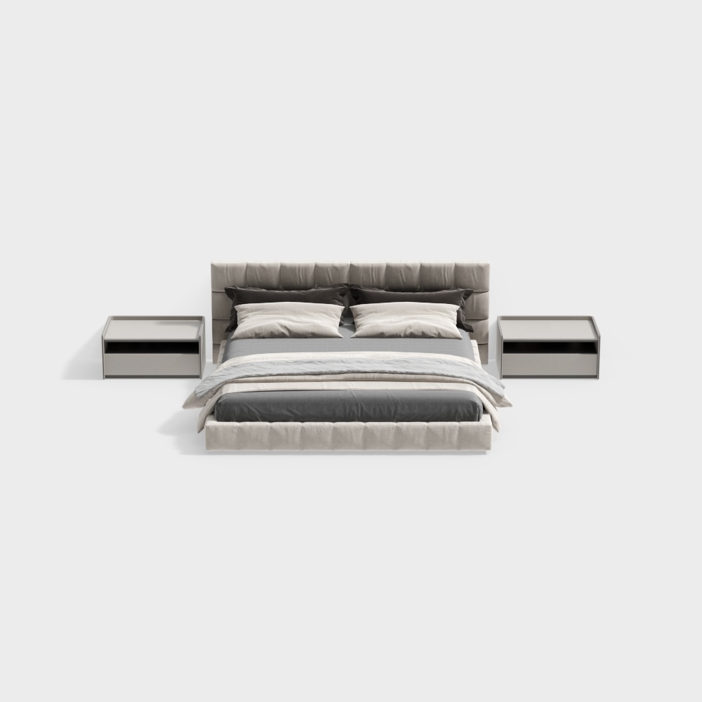 Modern bedroom double bed set