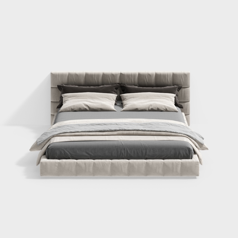 Modern bedroom double bed