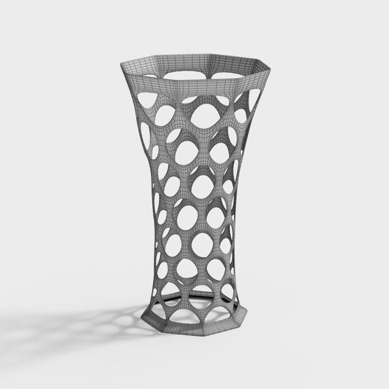 Stylish Honeycomb Vase 3D Model for Creative Projects