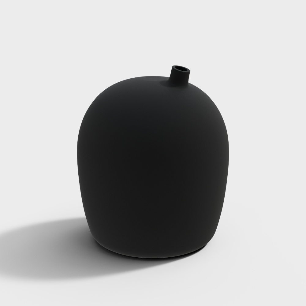 Flowline Black Vase 3D model