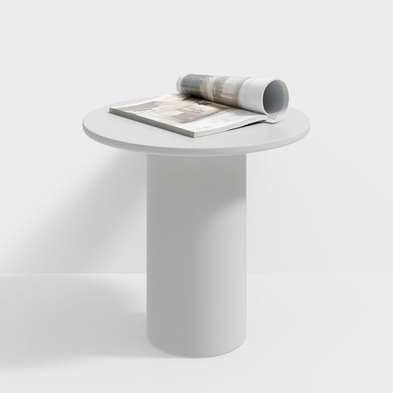 Minimalist Cylinder Side Table 3D model