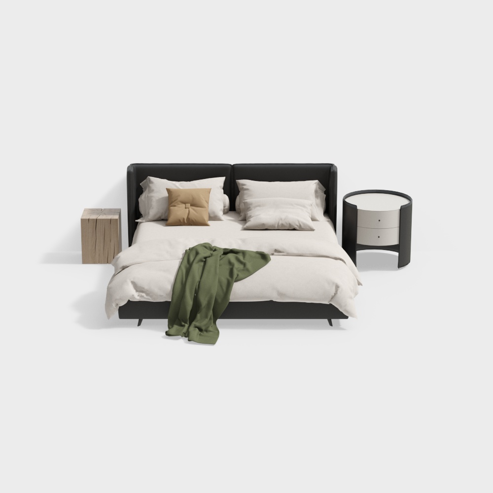 Modern double bed combination