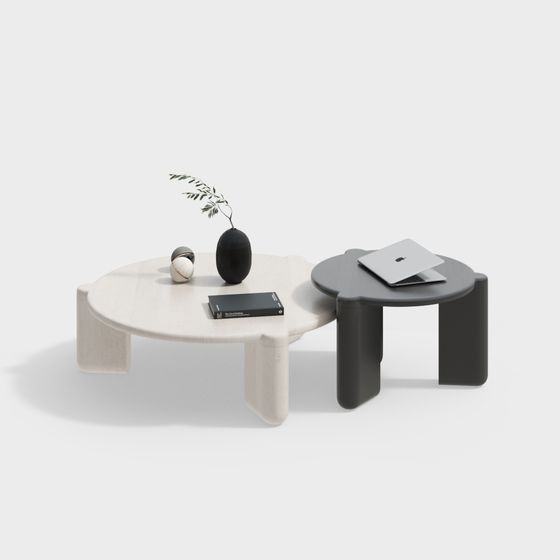 Elegant Low-Poly Coffee Table 3D model for Contemporary Spaces