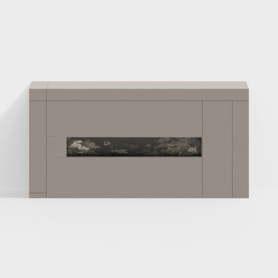 Elegant Minimalist TV Cabinet 3D model for Modern Spaces