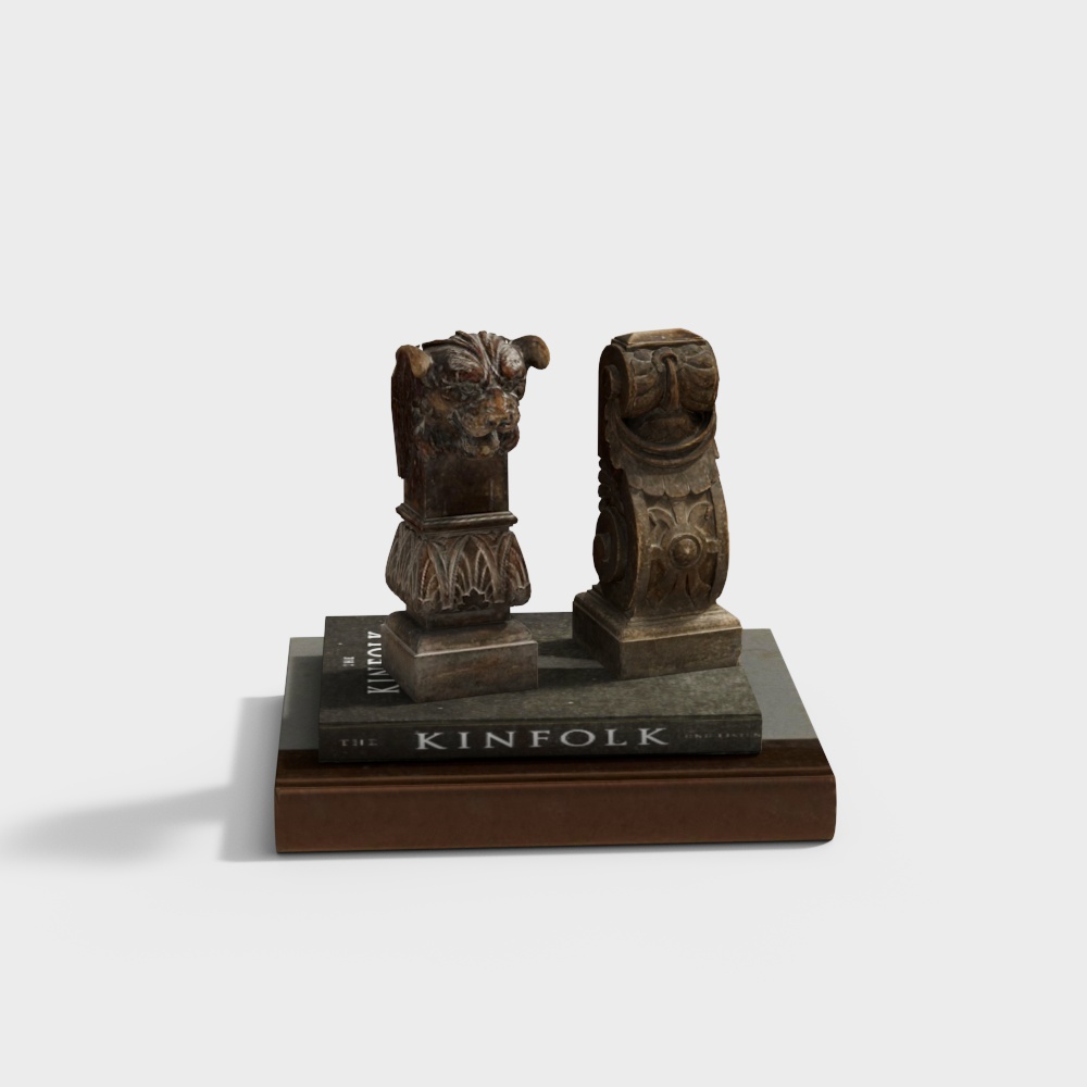 Book statue combination ornaments