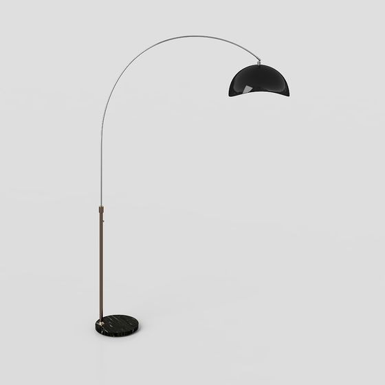 Elegant Arc Floor Lamp 3D model