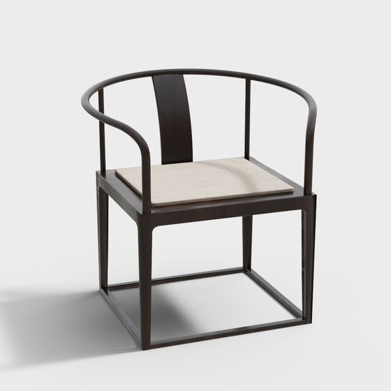 Elegant Low-Polygon Chair 3D model