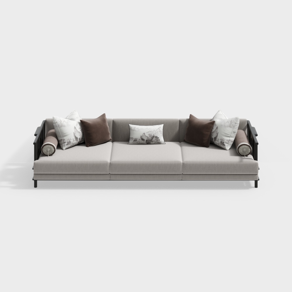 New Chinese style living room multi-person sofa