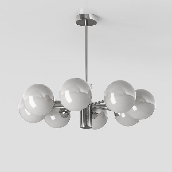 Stylish Minimalist Chandelier 3D model for Modern Homes