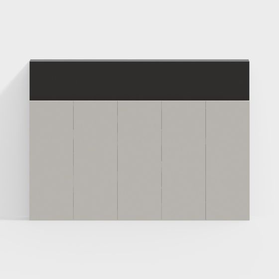 Minimalist Gray Low-Poly Wall 3D model