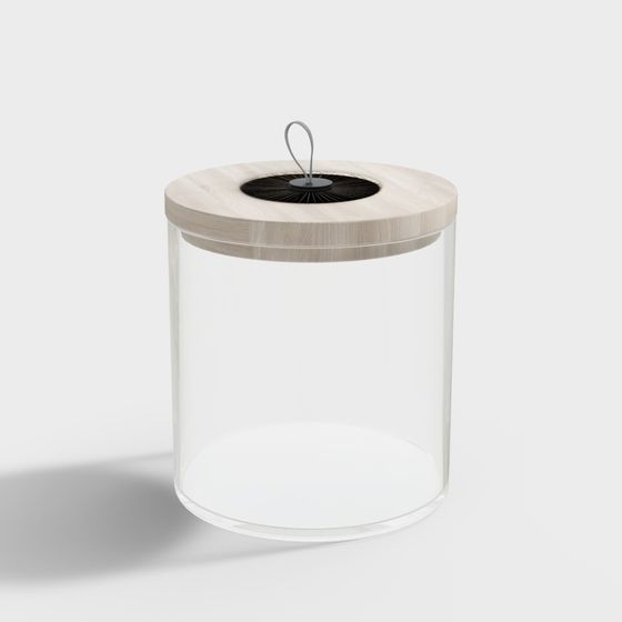 Transparent Glass Storage Jar 3D model
