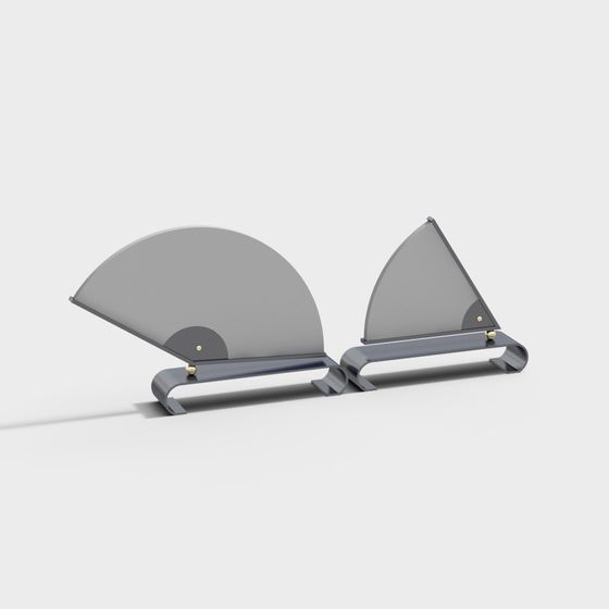 Elegant Folding Fan Bookshelf 3D model