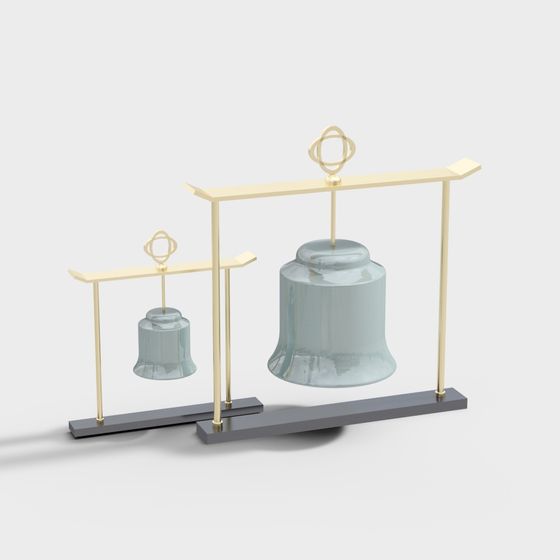 Elegant Balance Clock 3D model