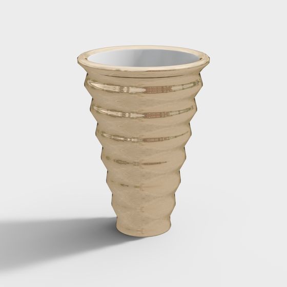 Spiral Pattern Ceramic Cup 3D model