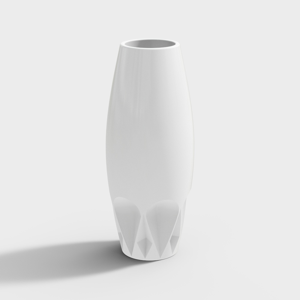 Geometric Elegance Vase 3D Model – Low-Poly Decorative Design