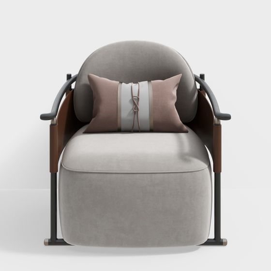 Stylish Single Sofa Chair 3D model for Modern Interiors