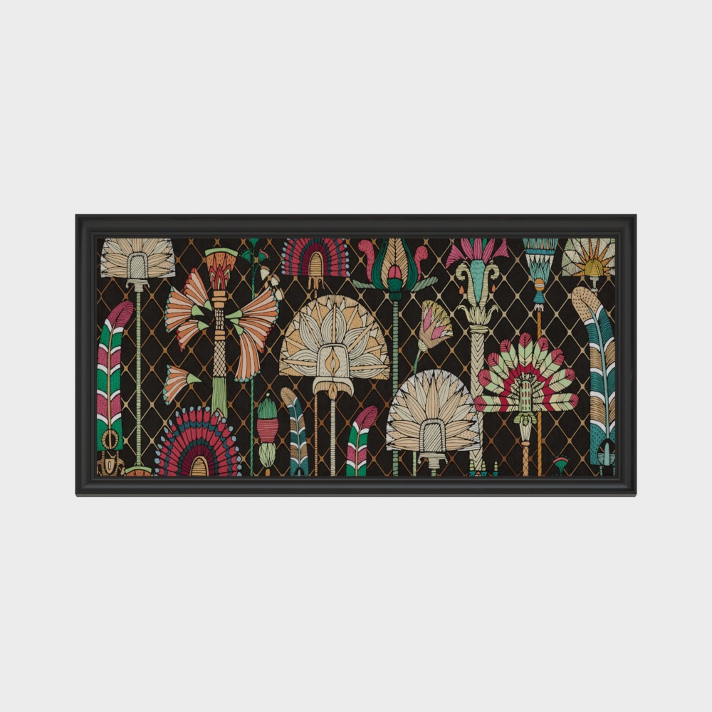 Egyptian Light 3D Model – Low-Poly Floral Design