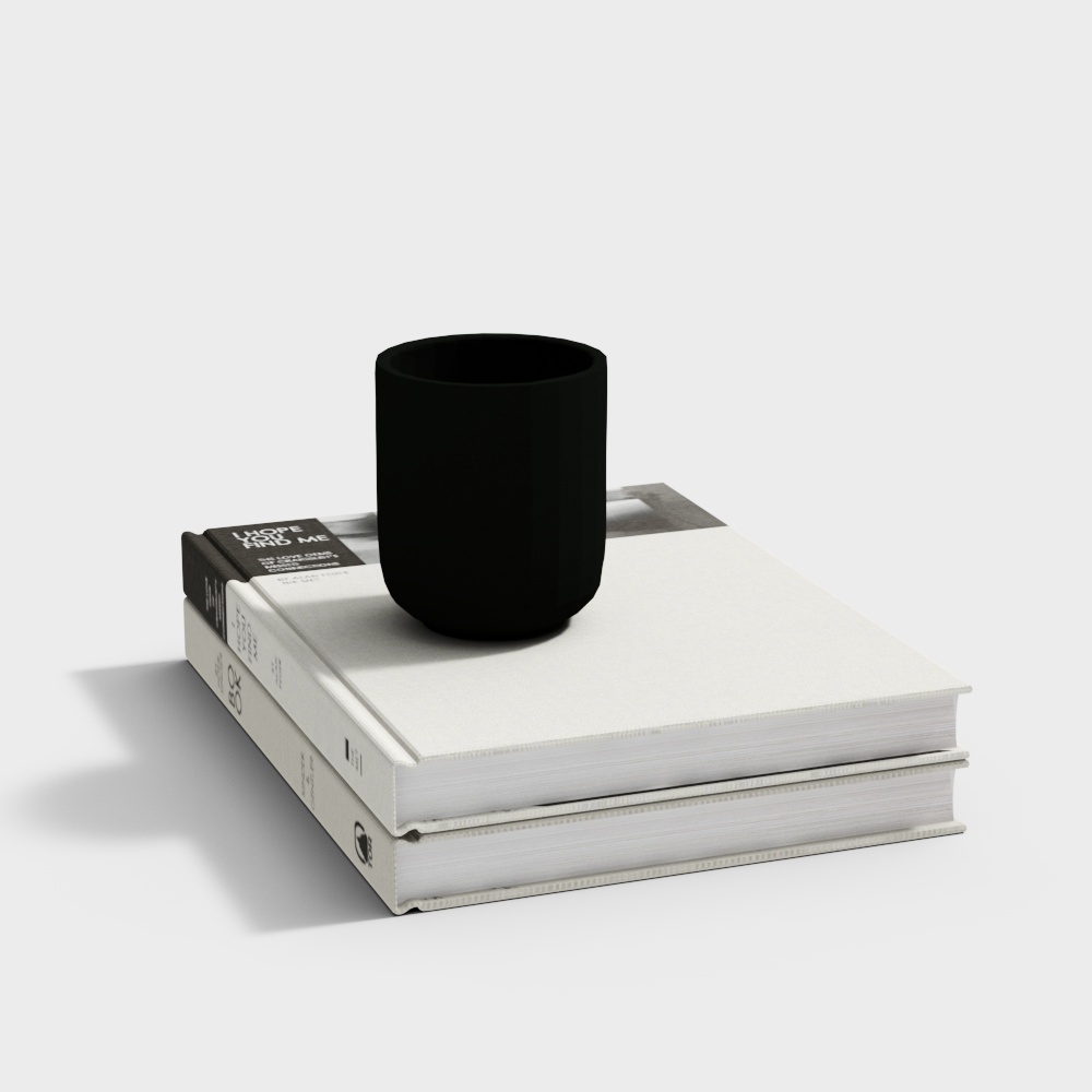 Books, cups and accessories