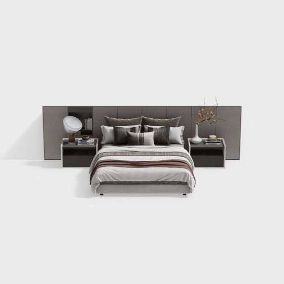 Urban Bedroom Set 3D model